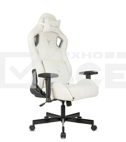 Кресло игровое Knight Outrider молочный Velvet 20 крестов. металл