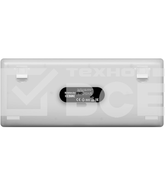 Механическая клавиатура Defender Icebone GK-354 RU,прозрач,81кн+FN,радуж,1.5м_1