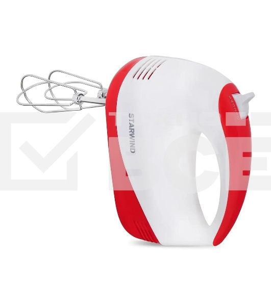 Миксер ручной Starwind SHM-251 250Вт белый/коралловый