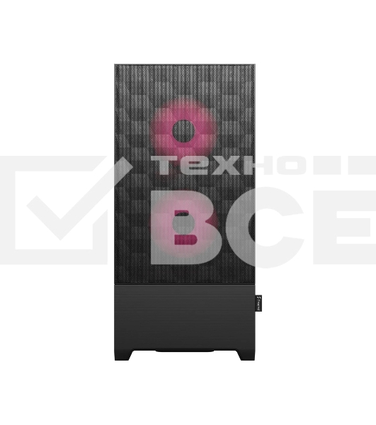 Компьютерный корпус без блока питания Fractal Design Pop Air RGb Magenta Core TG Clear Tint, Midi-Tower, 3x120мм RGb, 2xUSB-A 3.2 ATX, mATX, mITX черный/магента