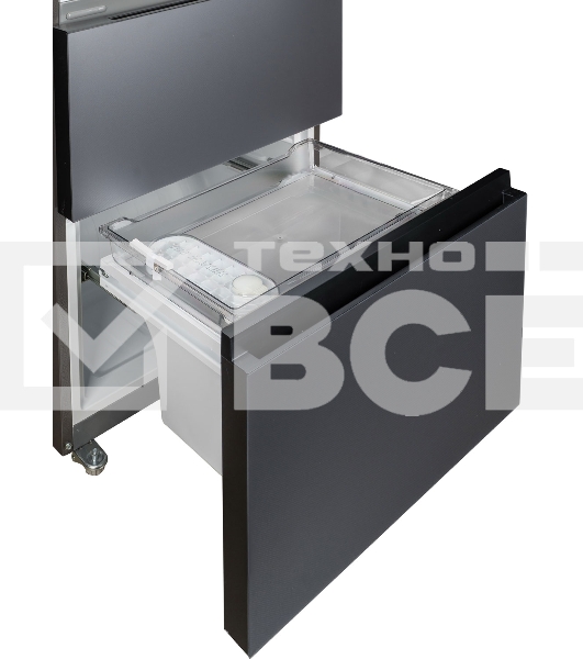 Холодильник DeLonghi DMFS 19PINF Gb MATTEO серый трехкамерный 265/140л морозилка снизу, No Frost