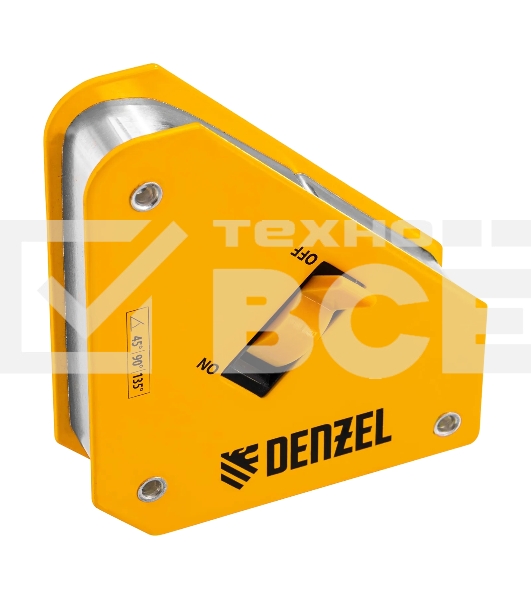 Фиксатор магнитный Denzel отключаемый для сварочных работ усилие 30 LB, 45х90 град.