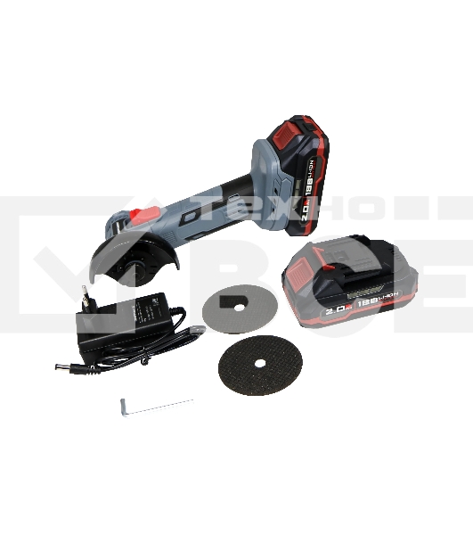 Угловая шлифовальная машина аккумуляторная бесщеточная МИНИ УШМ ProfiPower DGA-18B (18В, 76мм, Li-ion-2шт, 2.0А·ч, 0-20000об/мин, З/У,в кейсе) E0240