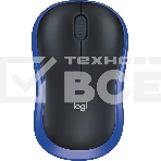 Мышь беспроводная Logitech M185 синий, 1000 dpi, радиоканал, USB, кнопки - 3, фото 1
