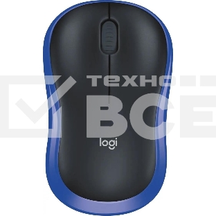 Мышь беспроводная Logitech M185 синий, 1000 dpi, радиоканал, USB, кнопки - 3