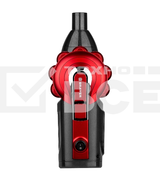 Пылесос вертикальный BRAYER BR4268 серый/красный, питание от сети, 185 Вт, уборка сухая, пылесборник 0,8 л