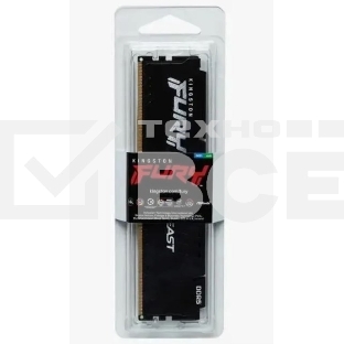 Оперативная память Kingston Fury Beast, DDR5, 8GB (1x8GB), 5600MHz, CL36, с радиатором, черный