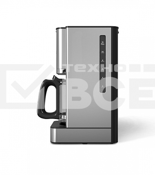 Кофеварка капельная BQ CM1004 серебристый/черный, исп. кофе - молотый, 1.8 л, 1000 Вт.