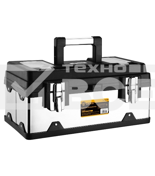 Ящик для инструментов Deko Tool box 18M, 18л, 41x23x19см, серебристый/черный 085-3002