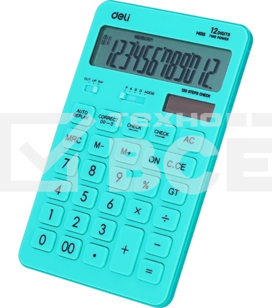 Калькулятор настольный Deli Touch EM01531 голубой 12-разр.