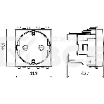 Розетка DKC Avanti 4404002 1-м 2 модуля, 