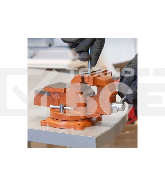 Тиски слесарные Sparta 100мм поворотные с наковальней