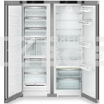 Холодильник Liebherr Комбинация XRFsf 5245-22 001(SFNsfd 5247-22 001 + SRBsfc 5220-22 001) серебристый двухкамерный 377/262л морозилка сбоку, Side by Side, фото3