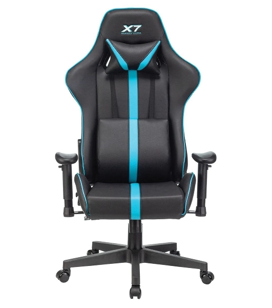 Кресло игровое A4Tech X7 GG-1200 черный/голубой искусственная кожа крестовина пластик