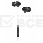 Наушники-гарнитура OLMIO Rock 3.5мм, черные, с микрофоном и кнопкой ответа, фото 1