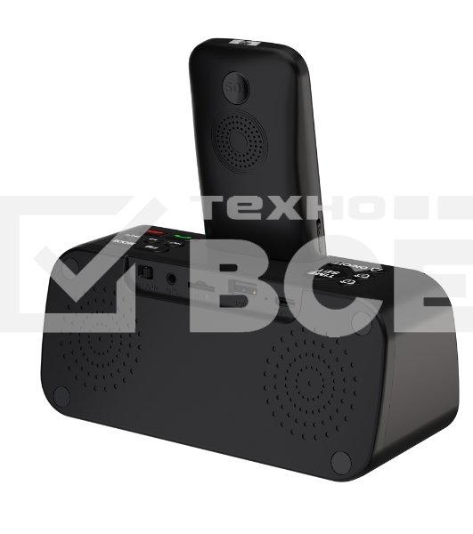 Телефон Maxvi RT-03 black + док-станция