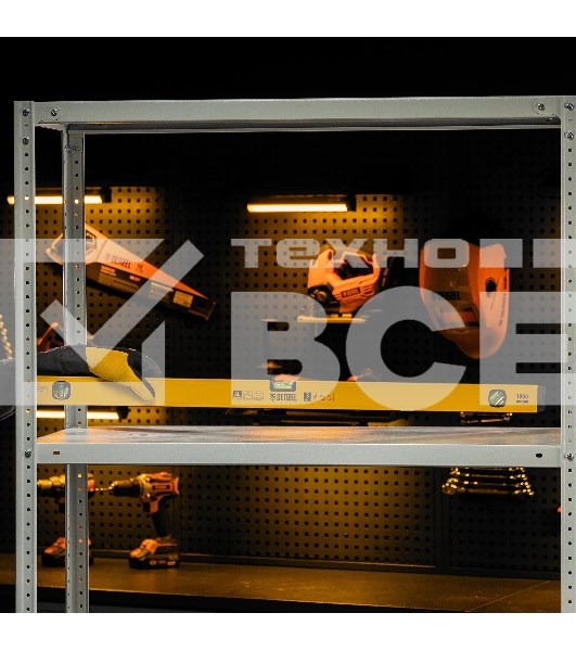 Уровень алюминиевый Denzel, магнит., фрезерованный, 3 глазка (1 зеркал.), 0,5 мм/м, 1000 мм