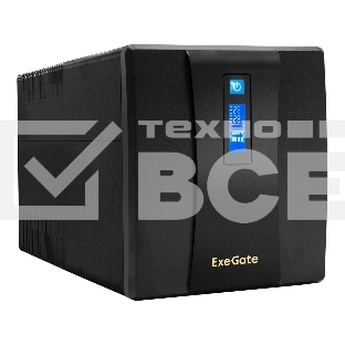 Источник бесперебойного питания ExeGate SpecialPro Smart LLB-1200.LCD.AVR.4SH 1200VA/750W, LCD, AVR, 4*Schuko, черный