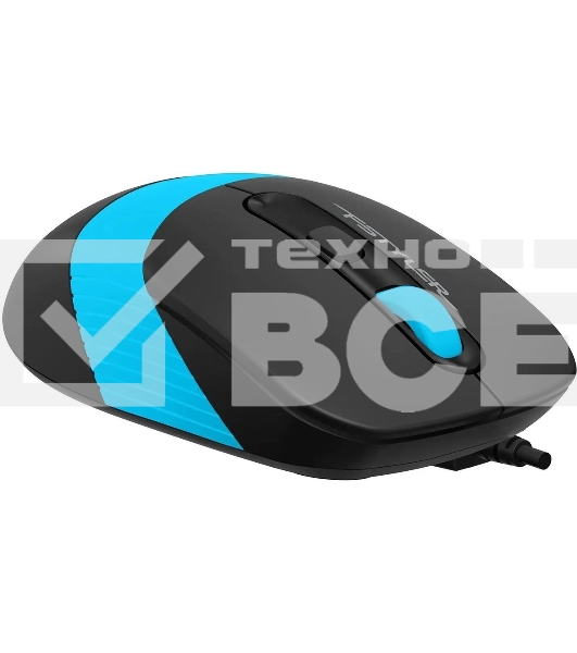 Комплект клавиатура+мышь A4Tech FStyler F1010 проводной, USB, 1600 DPI, чёрный/синий