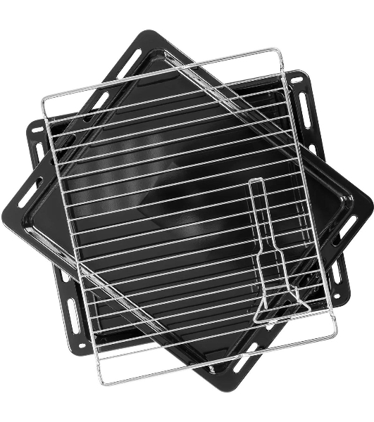 Шкаф духовой электрический Maunfeld EOEH.5811B, встраиваемый, 59л, дверца с 2 стеклами, черный