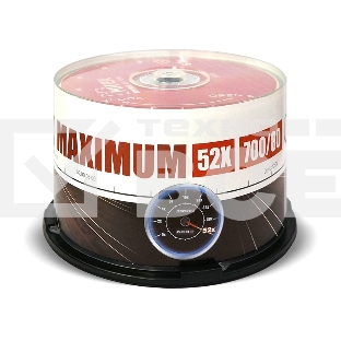 Диск CD-R Mirex 700 Mb, 52х, Maximum, Cake Box (50), (50/300)