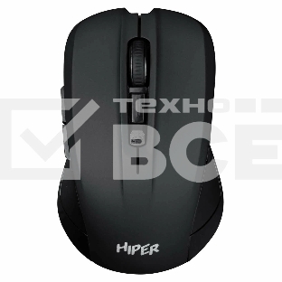 Мышь беспроводная HIPER HOMW-101-BT черный, 1600 dpi, радиоканал, USB, кнопки - 4