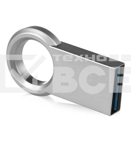 Флеш диск QUMO 64GB Ring USB 3.0 цвет корпуса металлик(QM64GUD3-Ring)