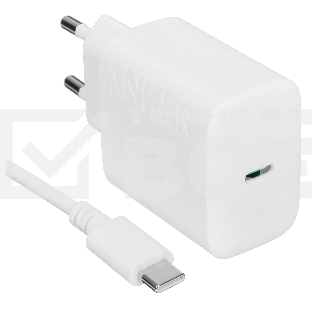 Сетевое зарядное устройсто Anker 20W with USB-C Cable White