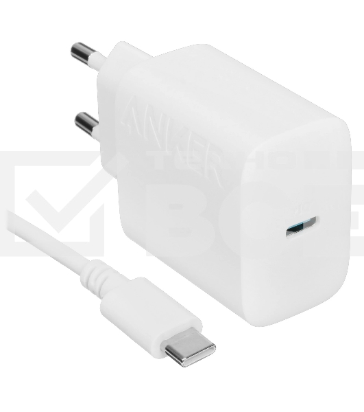 Сетевое зарядное устройсто Anker 20W with USB-C Cable White