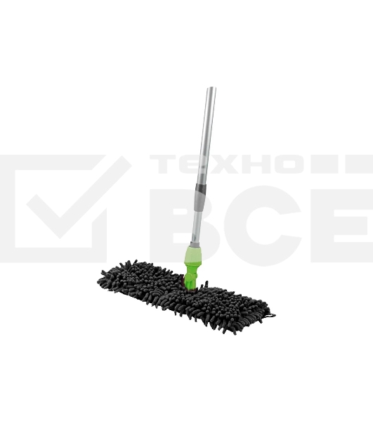 Швабра HAPPY PANDA HP-M07 телескопическая, 120 см, с насадкой лапша+бархат