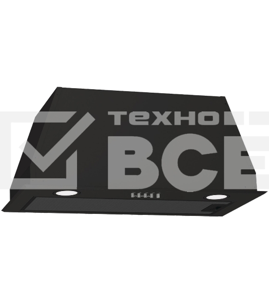 Вытяжка встраиваемая Gorenje BHI626E6B черный, 60 см, 677 куб. м/ч, 61 дБ