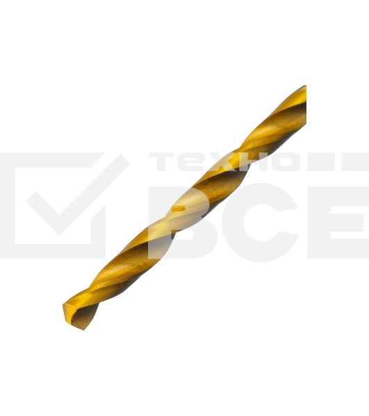 Сверло спиральное по металлу Denzel 2,5 х 95 мм Р6М5, Golden Tip, удлиненное, 2 шт.