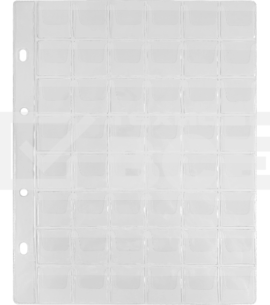 Файлы Silwerhof Create пвх 130мкм (упаковка: 5шт) для монет (48 ячеек)