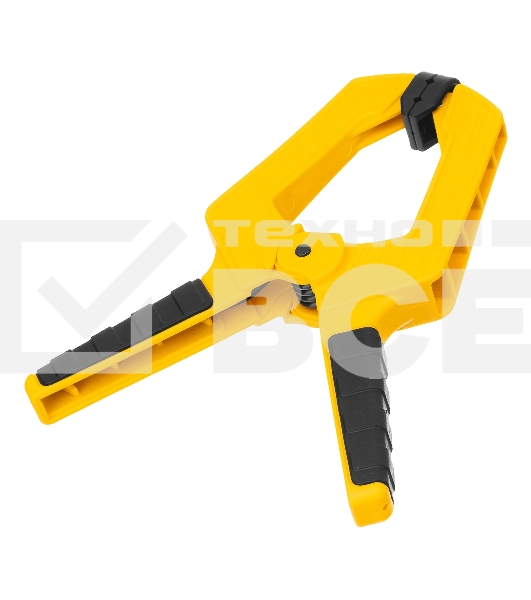 Струбцина клещеобразная Denzel усиленная 100 х 80 мм, двухкомпонентные рукоятки