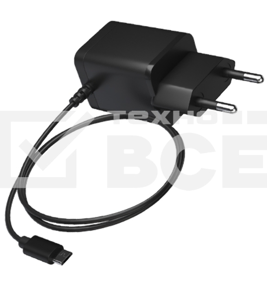 Сетевое зарядное устройство Maxvi A302M 2хUSB 3А 15W + литой кабель MicroUSB 1.2м, черный