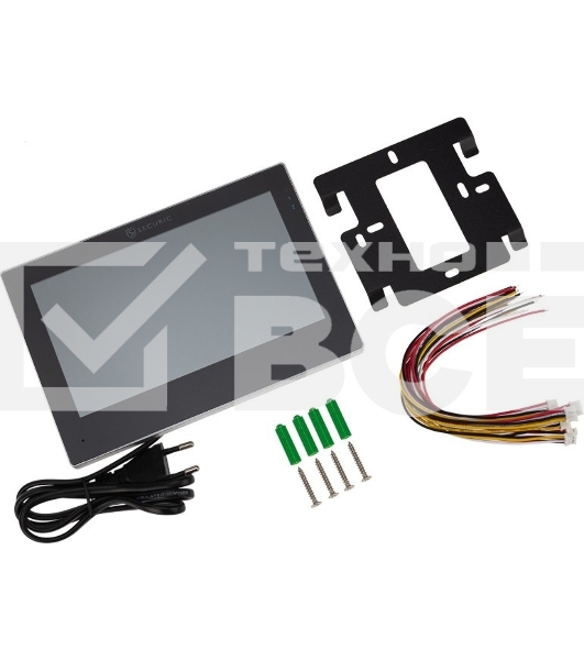 Цветной монитор видеодомофона SECURIC AC-438 7' AHD в комплекте с вызывной видеопанелью с кнопкой