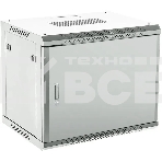 Шкаф коммутационный Rexant настенный 9U 450x600 мм пер. дв. металл серый, фото 1