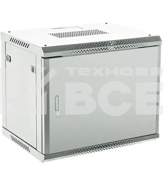Шкаф коммутационный Rexant настенный 9U 450x600 мм пер. дв. металл серый