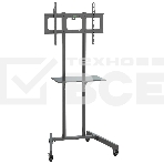 Стойка для телевизора Cactus CS-ST04 черный, 37'-70' макс. 68 кг, напольный, мобильный, фото 1