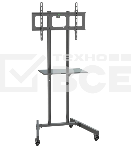 Стойка для телевизора Cactus CS-ST04 черный, 37'-70' макс. 68 кг, напольный, мобильный