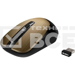 Мышь беспроводная SVEN RX-380W античная бронза, 1600 dpi, радиоканал, USB, кнопки - 4
