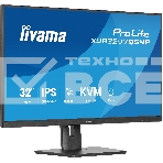 Монитор 32' Iiyama ProLite XUB3297QSNP-B1 IPS QHD, 100 Гц, 1 мс (MPRT), 16:9, 350 кд/м², HDMI 2.0, DP 1.4, USB-C (95 Вт PD), встроенные динамики (2x2.5 Вт), KVM-модуль, поворотная подставка, черный, фото3
