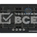 Поверхность газовая Bosch PNP6B6K40 Газ, 4.5х59x52 см, закаленное стекло, 4 конфорки, газ-контроль, автоподжиг, черный, фото 1