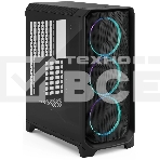 Корпус Fractal Design Meshify 3 Black RGB TG Light Tint, Midi-Tower, чёрный, 3 x 140 мм, фото 1