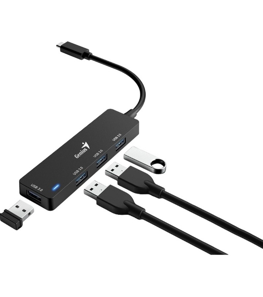 USB-концентратор Genius UH-400, USB Type-C, USB 3.0, USB