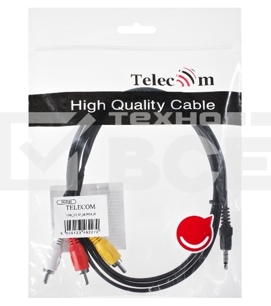 Кабель соединительный 3.5 Jack (M)/3 RCA (M) Telecom