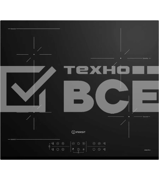 Индукционная варочная поверхность Indesit IB 41B60 BF, независимая, черный