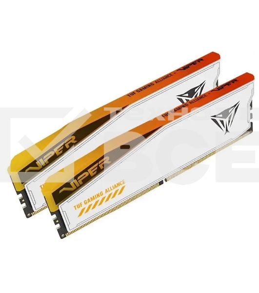 Оперативная память Patriot Viper Elite 5 TUF Gaming, DDR5, 48GB (2x24 GB), 6600 MHz, CL34, радиатор, RGB, белый