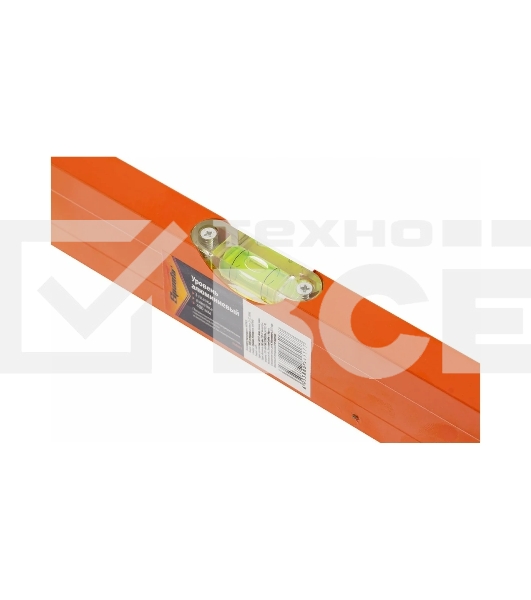 Уровень алюминиевый Sparta 400 мм, 3 глазка, желтый, линейка