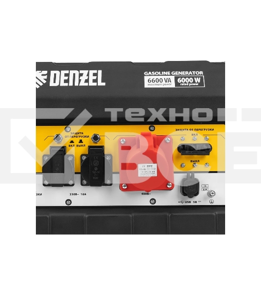 Электрогенератор бензиновый Denzel PS 80 E-3, 6.5 кВт, 85 дБ, 87 кг